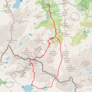 Trace GPS Mont Balaïtous Mai, itinéraire, parcours