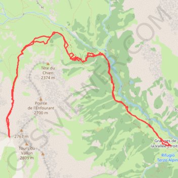 Trace GPS Colle del Vallone, itinéraire, parcours