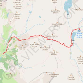Trace GPS Lac de la Fous, itinéraire, parcours
