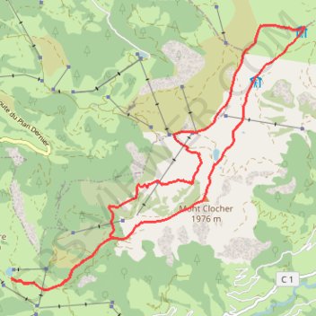 Trace GPS Le Mont de Vorès, itinéraire, parcours