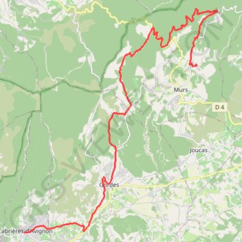 Trace GPS Tour du Luberon - J1, itinéraire, parcours