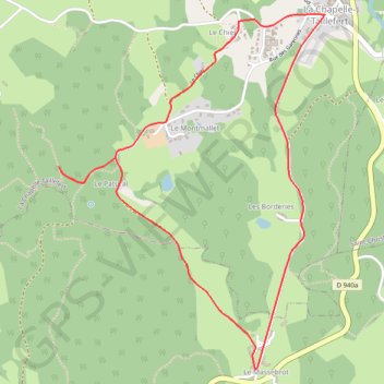 Trace GPS Le Rocher de la Femme Perdue - La Chapelle-Taillefert, itinéraire, parcours