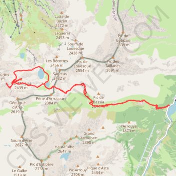 Trace GPS Tour du Pic d'Anglas, itinéraire, parcours