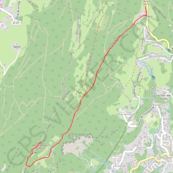 Trace GPS Le Mont Rachais, itinéraire, parcours