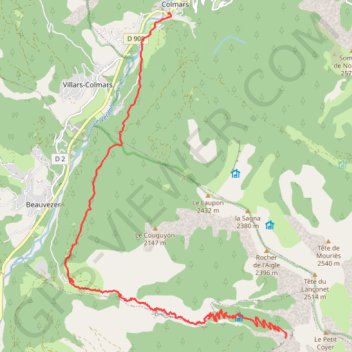 Trace GPS Colmars-les-Alpes - Gorges de Saint-Pierre, itinéraire, parcours