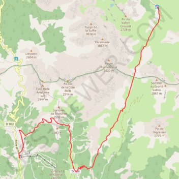Trace GPS 6ème jour du tour du Queyras, itinéraire, parcours