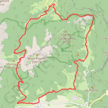 Trace GPS Tour du Mont Aiguille, itinéraire, parcours
