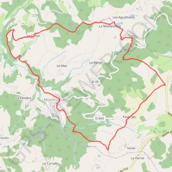 Trace GPS Boucle Montromant, itinéraire, parcours