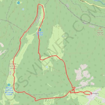 Trace GPS Montagny et la montagne de Bange (Revard), itinéraire, parcours