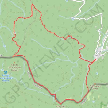 Trace GPS Grotte des Trabucayres - Pic des Salines, itinéraire, parcours