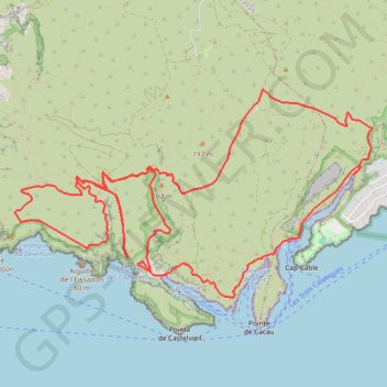 Trace GPS Calanques Eissadon - Port Miou, itinéraire, parcours