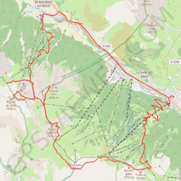 Trace GPS Serre-Chevallier, itinéraire, parcours