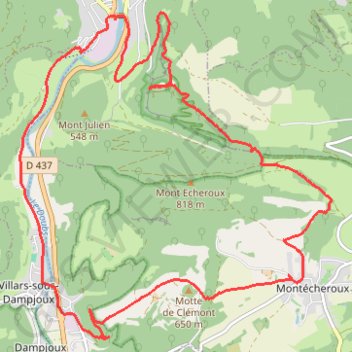 Trace GPS Marche Hericourt, itinéraire, parcours