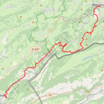 Trace GPS Grandes Traversées du Jura - Le Grand Mont, itinéraire, parcours