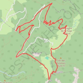 Trace GPS Montagne de la Foge - Petit Montoir, itinéraire, parcours