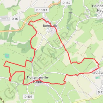 Trace GPS Flottemanville-Hague (50690), itinéraire, parcours
