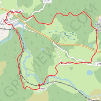 Trace GPS Les Moulins de Razel - Pérols-sur-Vézère - Pays de Haute Corrèze, itinéraire, parcours