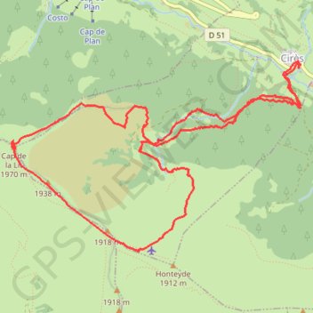 Trace GPS Cap de la Lit, itinéraire, parcours