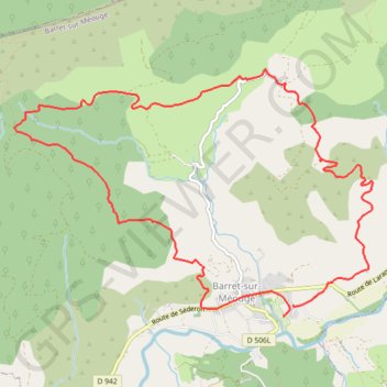 Trace GPS Col de la Croisette - Barret-sur-Méouge, itinéraire, parcours