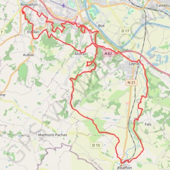 Trace GPS Rando en Brulhois, itinéraire, parcours