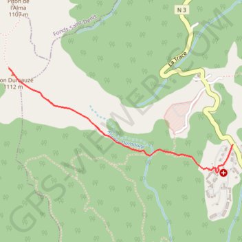 Trace GPS Piton Dumauzé, itinéraire, parcours