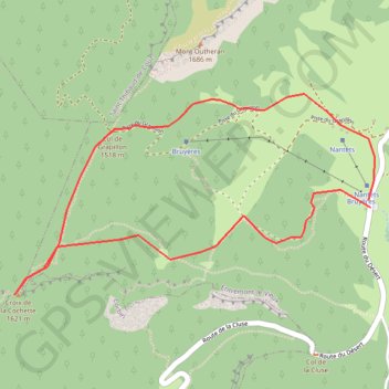 Trace GPS Pointe de la Cochette (Entremont le Vieux), itinéraire, parcours