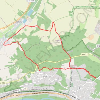 Trace GPS Vaux-sur-seine, itinéraire, parcours