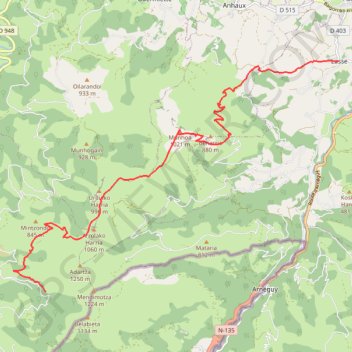Trace GPS Le Sentier des Contrebandiers - De Saint-Jean-Pied-de-Port à Espila, itinéraire, parcours