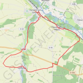 Trace GPS Circuit abbaye du Gard - Hangest-sur-Somme, itinéraire, parcours