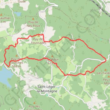 Trace GPS Leycuras - Lailloux - Lavedrenne, itinéraire, parcours