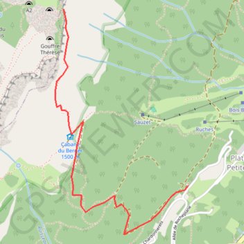 Trace GPS Rocher du Midi, itinéraire, parcours