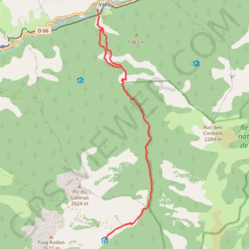 Trace GPS Gorges et Refuge de la Carança, itinéraire, parcours