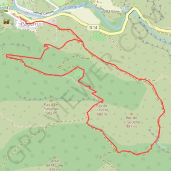 Trace GPS En Corbières - Le Pas de la Gautine - Padern, itinéraire, parcours