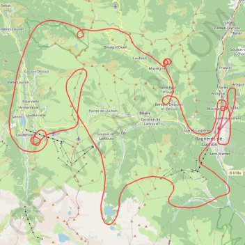 Trace GPS Luchon-Moto_Planeur, itinéraire, parcours