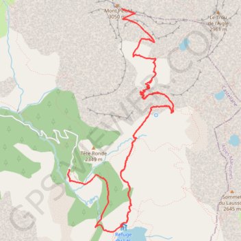 Trace GPS été 2019-J4b- lac d'Allos- mt Pelat- lac d'Allos- parking Laus, itinéraire, parcours