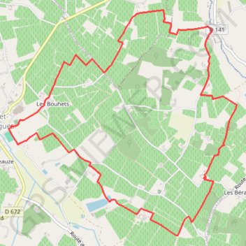 Trace GPS Le circuit des moulins - Les Lèves-et-Thoumeyragues, itinéraire, parcours