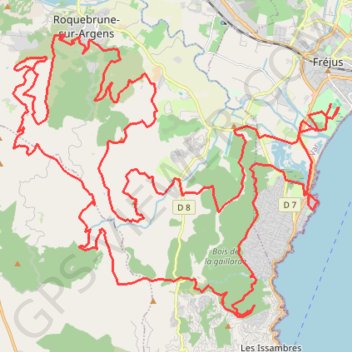 Trace GPS Roc d’Azur - Canyon Roc Marathon, itinéraire, parcours