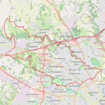 Trace GPS Chézine - Cens - Gesvre, itinéraire, parcours