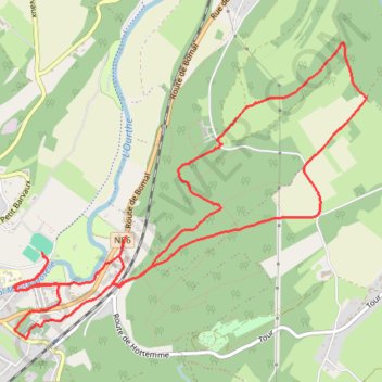 Trace GPS Barvaux Sur Ourthe - Province du Luxembourg - Belgique, itinéraire, parcours