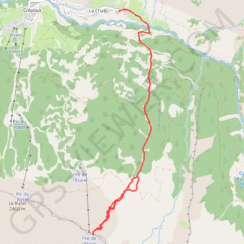 Trace GPS Arête de la Ratelle, itinéraire, parcours