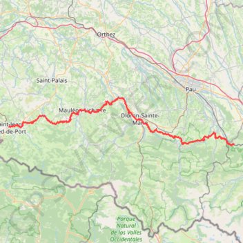 Trace GPS GR78 De Saint Pé-de-Bigorre (Hautes-Pyrénées) à Saint Jean-Pied-de-Port (Pyrénées-Atlantiques), itinéraire, parcours