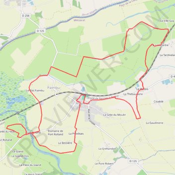 Trace GPS Circuit des Marais - Massérac, itinéraire, parcours