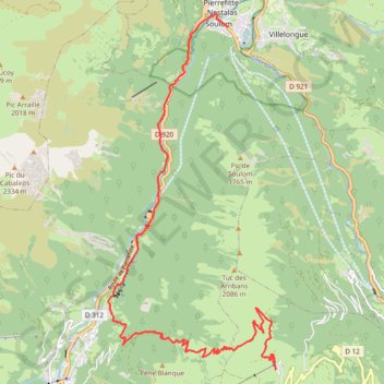 Trace GPS Bederet - Col de Riou - Cauterets, itinéraire, parcours
