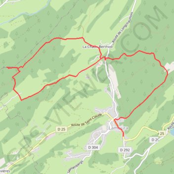 Trace GPS La Grotte du Célary - Lamoura, itinéraire, parcours