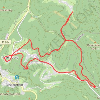 Trace GPS Entre Garrebourg et Haselbourg, itinéraire, parcours