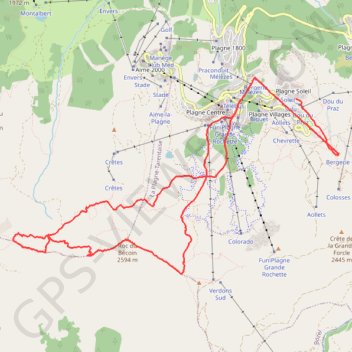 Trace GPS Roc du Bécoin, pas des brebis, itinéraire, parcours