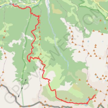 Trace GPS Pyrénées - Estagnous - Bonac, itinéraire, parcours