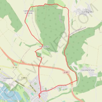 Trace GPS Sur les pas des anglais - Troissereux, itinéraire, parcours