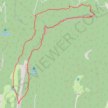 Trace GPS Le Bec de l'Orient depuis le Col de Montaud, itinéraire, parcours