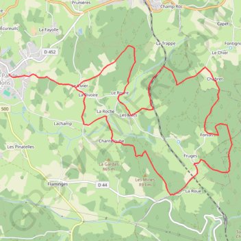 Trace GPS Le Velay des 3 Rivières - Fruges Saint-Pal-de-Mons, itinéraire, parcours